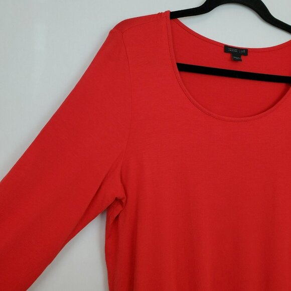 J. Jill Top Womens Medium Wearever Collection Scoop Neck Pleat Back Scoop Neck - Picture 2 of 9